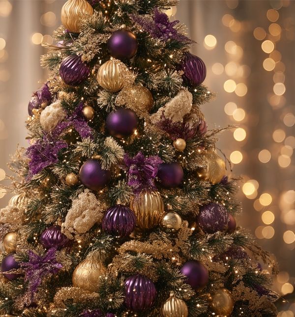 Ljubičasto-zlatni Božić
