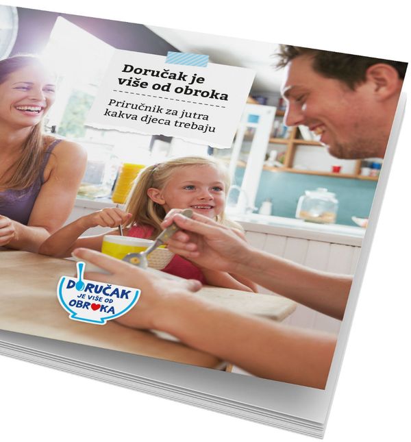 Istraživanje među osnovnoškolcima o jutarnjim prehrambenim navikama osnovnoškolaca i njihovih obitelji pokazalo je kako tek 24% obitelji zajednički doručkuje svaki dan, dok vikendom to čini samo 41% ispitanika (Foto: PR)