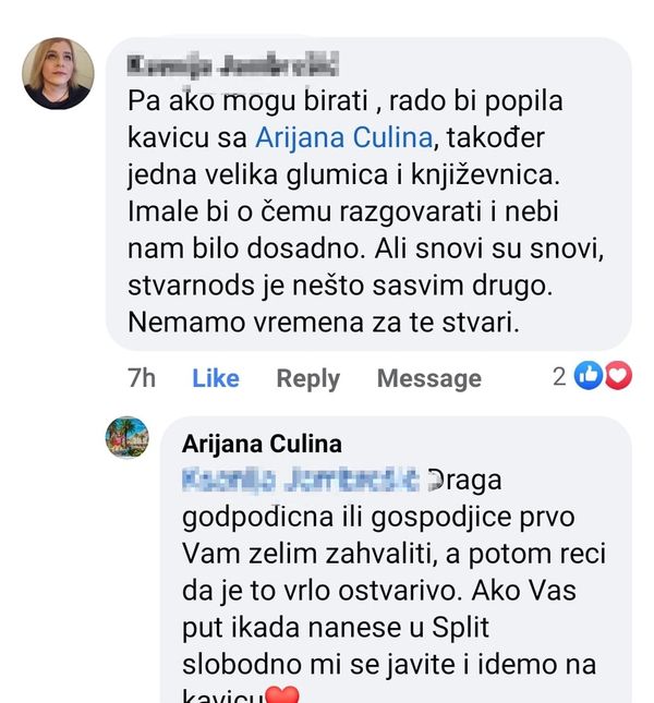 Lijepa gesta glumice Arijane Čuline
