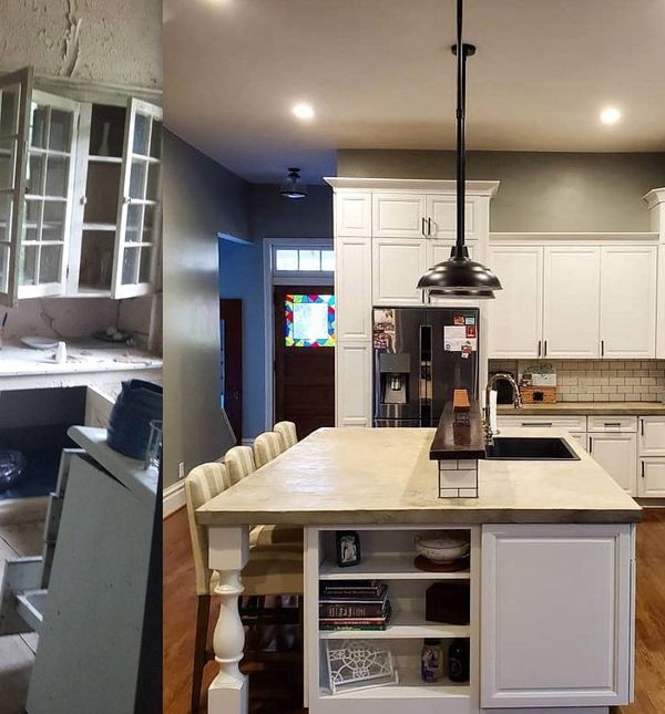 Kuhinja prije i poslije renovacije