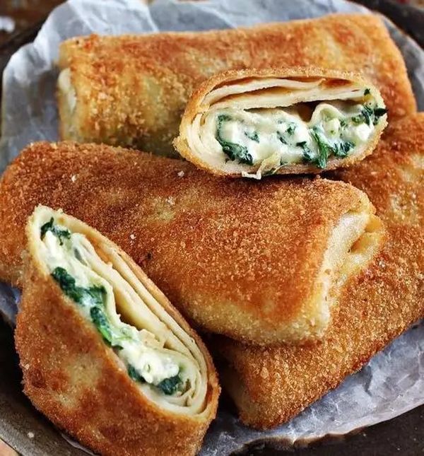 Pohane palačinke sa špinatom i sirom