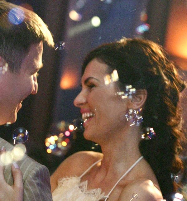 Hrvoje i Branka Krstulović na svom svadbenom slavlju 2005.