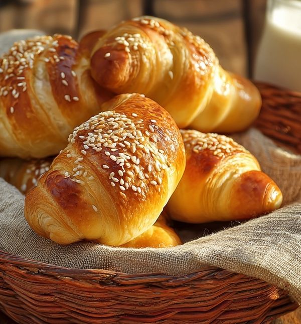 Posne kiflice s bijelim vinom