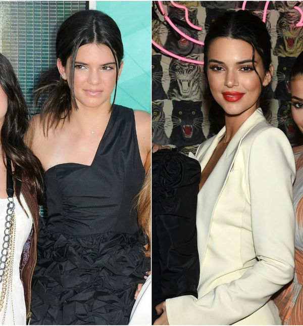Kylie i Kendall Jenner 2008. i 2018. godine