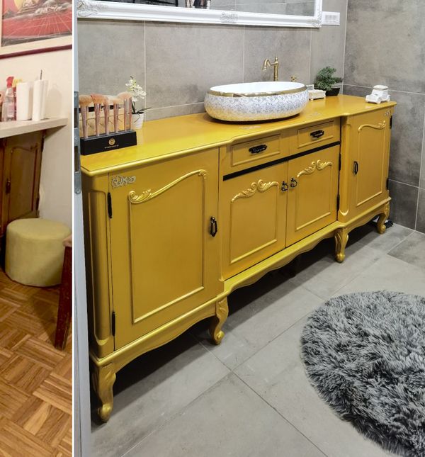 Par iz Osijeka preuredio je staru, drvenu komodu i stavio je u kupaonicu