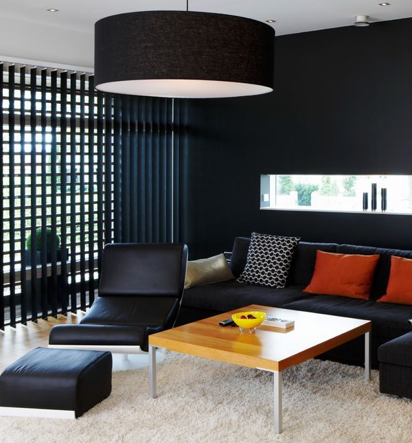 Crna boja u uređenju dnevnog boravka - 5