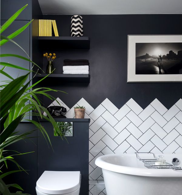 Crna boja u uređenju kupaonice - 1