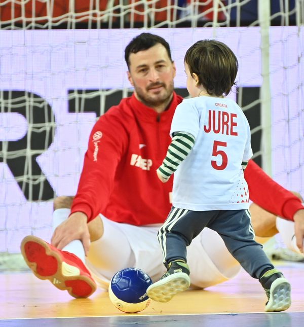 Domagoj Duvnjak sa sinom