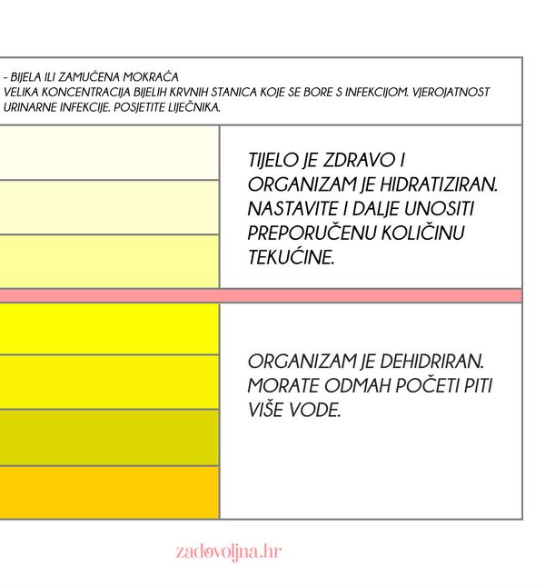 I boja mokraće može otkriti jeste li dovoljno hidratizirani