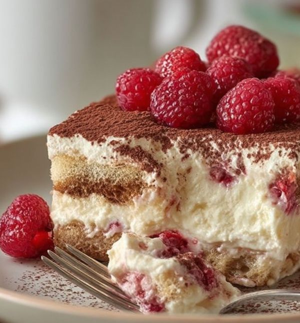 Sladoledni tiramisu s malinama