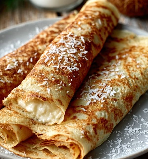 Palačinke s kokosom i bijelom čokoladom