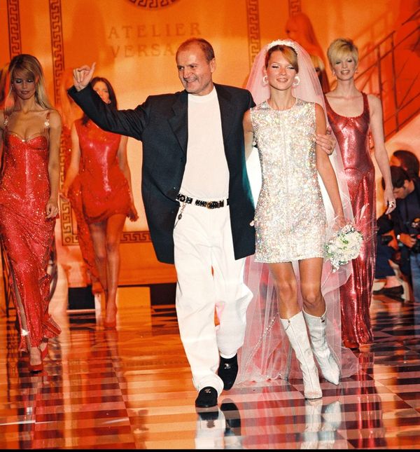 Gianni Versace i Kate Moss na modnoj reviji