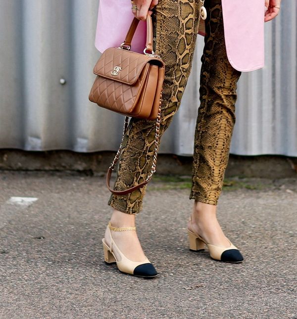 Chanelov slingback model u street style izdanju s Tjedna mode