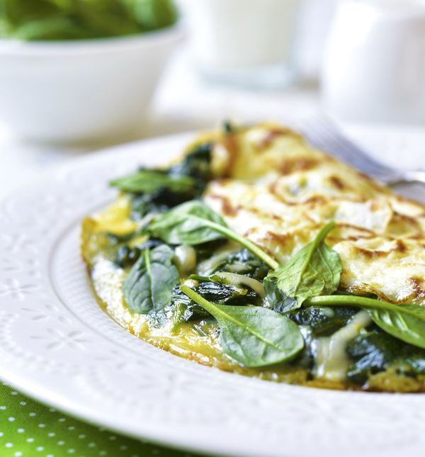 Omlet sa špinatom odličan je obrok jer su i jaja i špinat bogati željezom