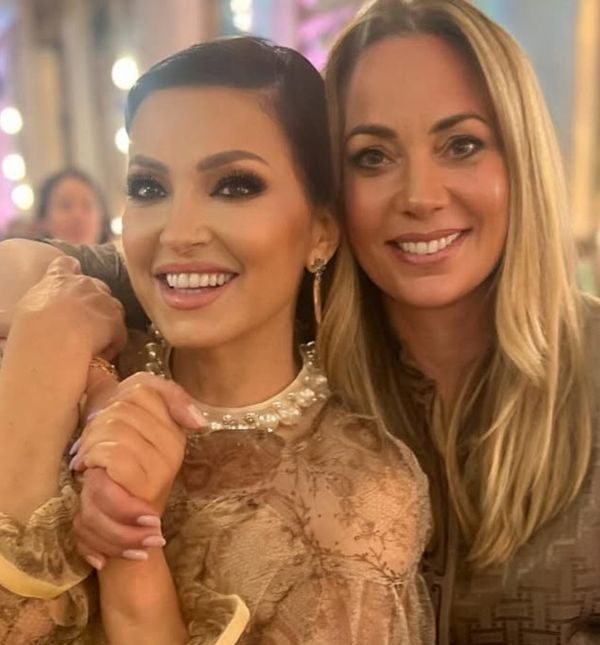 Nina Badrić i Vanja Modrić na krštenju djevojčice Lune, kćeri Izabel i Matea Kovačića