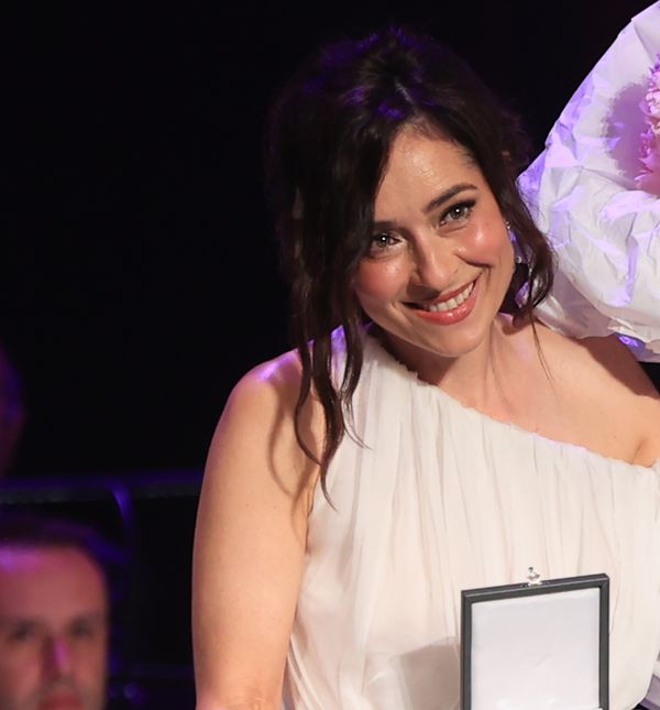 Zrinka Cvitešić u haljini Matije Vuice na svečanoj dodjeli Nagrade Vladimir Nazor za najbolja umjetnička ostvarenja