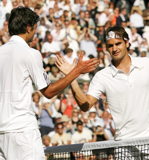 Mario Ančić i Roger Federer