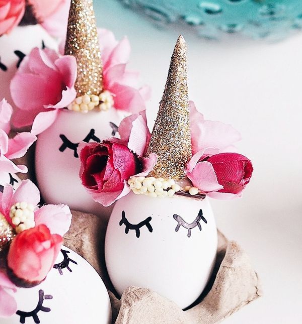 Simpatična blagdanska dekoracija jaja u obliku jednoroga