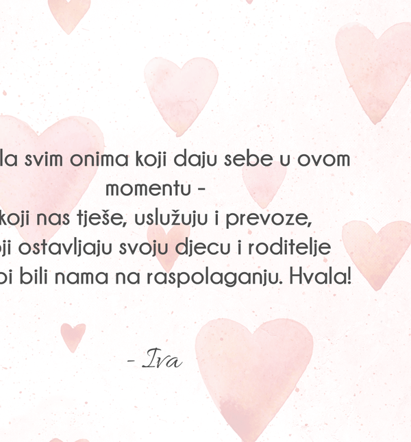 Još jednom svima - veliko hvala