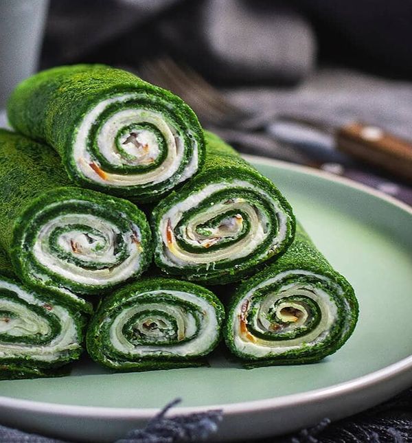 Palačinke od blitve punjene krem sirom i šunkom blogerice Milene