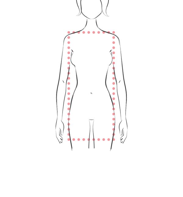 Pravokutni oblik tijela ili sportska građa