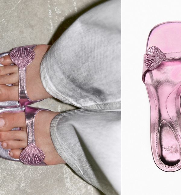 Metalik natikače sa školjkicom iz Zare