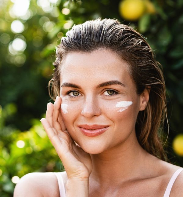 Žena nanosi kremu