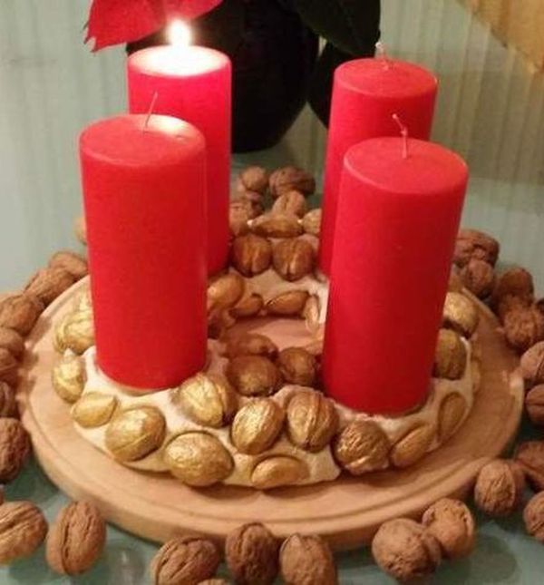 Adventski vijenac od orašastih plodova