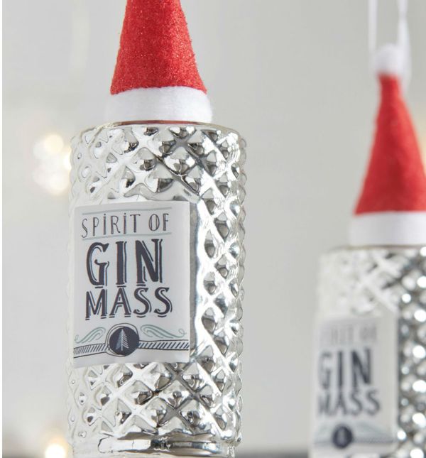 Ukras za bor u obliku bočice za džin