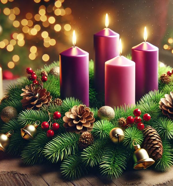 Ljubičasta i ružičasta boja u adventskim vijencima imaju posebnu simboliku