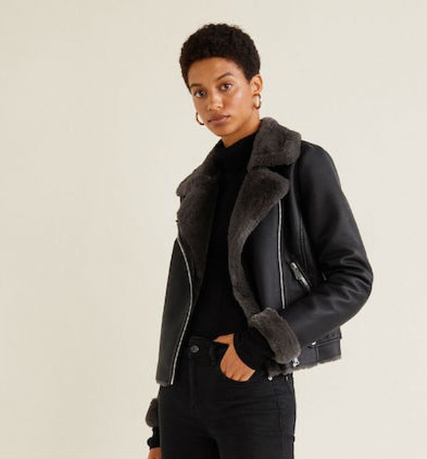 Mango motociklistička jakna od umjetnog krzna (Foto: Mango)