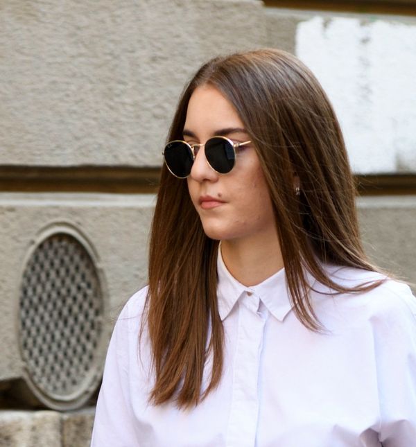 Street style izdanje u suknji od trapera