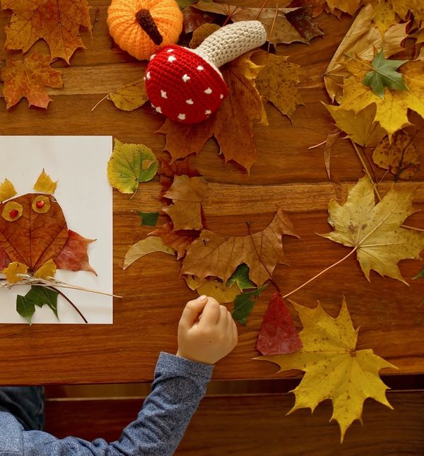 Skupljeni plodovi i lišće mogu se koristiti za kreativnu igru