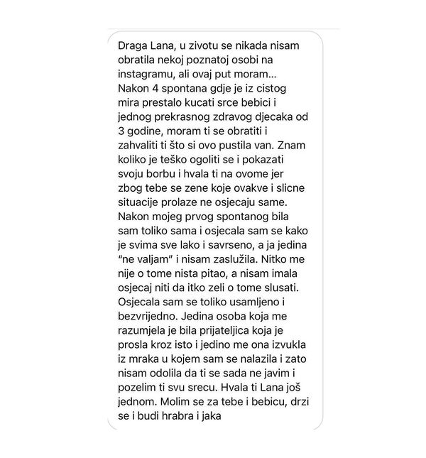 Poruke podrške Lani Jurčević
