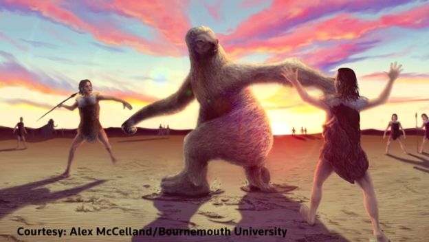 Pronađeni fosilni ostaci jedinstveni na svijetu: Otisci stopala prikazuju borbu ljudi s gigantskim ljenjivcima (Screenshot: Alex Mccelland/Bournemouth University)