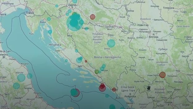 Potresi na karti u Seizmološkoj službi