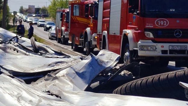 Prometna nesreća na Soblinečkoj cesti