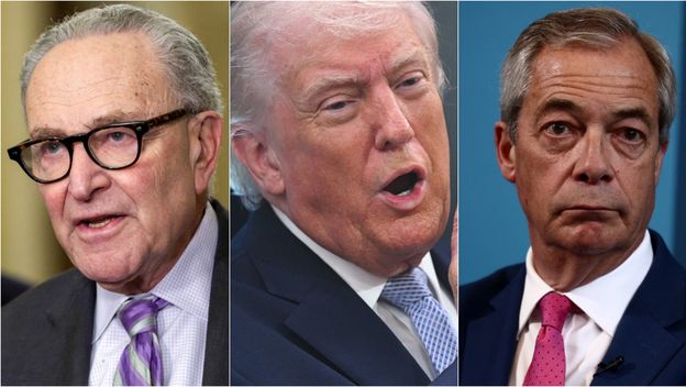 Chuck Schumer, Donald Trump, Nigel Farage