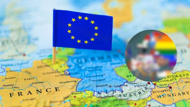 Karta Europe s bizarnom mapom sa stereotipima