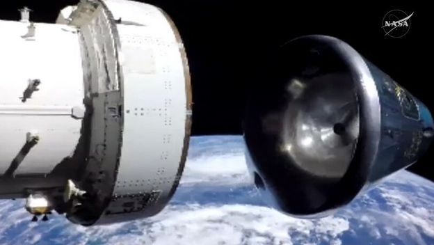 Odvajanje modula s posadom od servisnog modula letjelice Orion