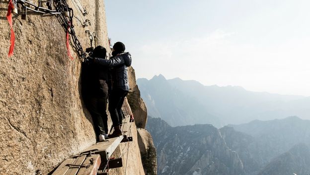 Plank Walk in the Clouds, Huashan, Kina - 5