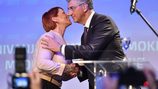 Boška Ban Vlahek i Andrej Plenković