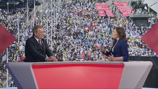 Radovan Fuchs i Sanja Vištica, reporterka Dnevnika Nove TV