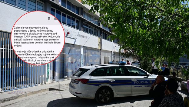 Policija ispred srednje škole u Splitu