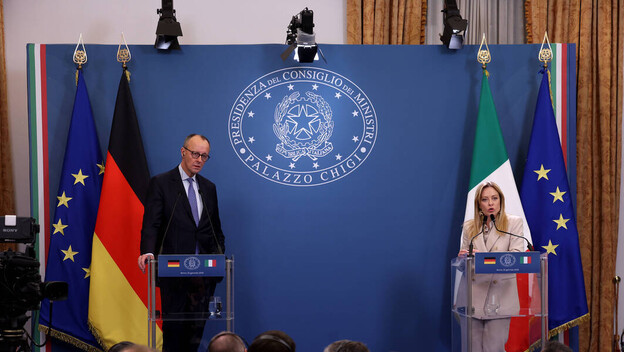Giorgia Meloni i Friedrick Merz