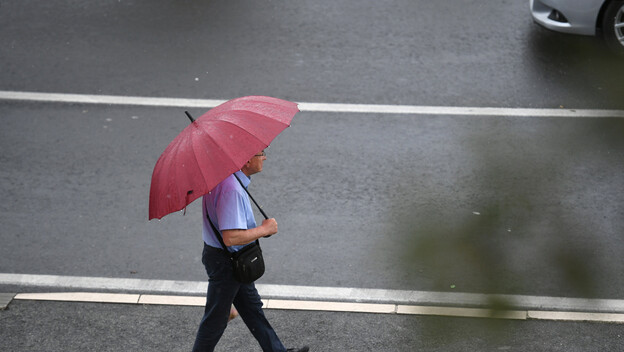 Čovjek s kišobranom, ilustracija