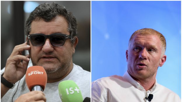 Mino Raiola i Paul Scholes (Foto: AFP/GOL.hr)