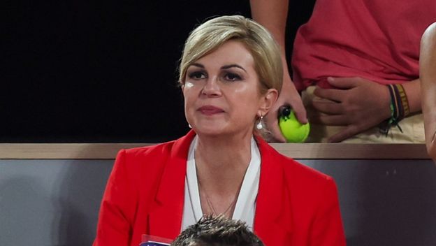 Kolinda Grabar-Kitarović na meču između Donne Vekić i Anne Karoline Schmiedlove