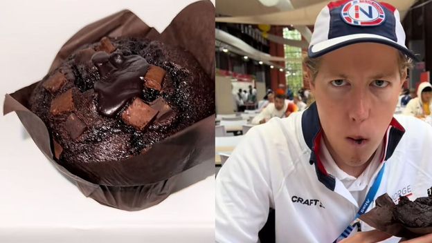 Muffin i norveški sportaš Henrik Christiansen