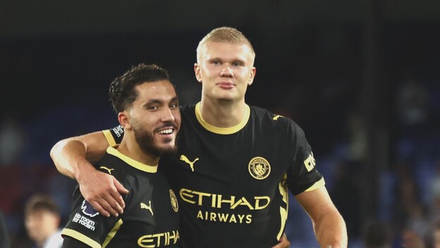 Rayan Cherki i Erling Haaland